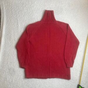 Vintage‎ L.L. Bean women's red turtle neck sweater soft preppy M
